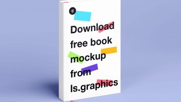 Standing Hard Cover Book Mockup PSD