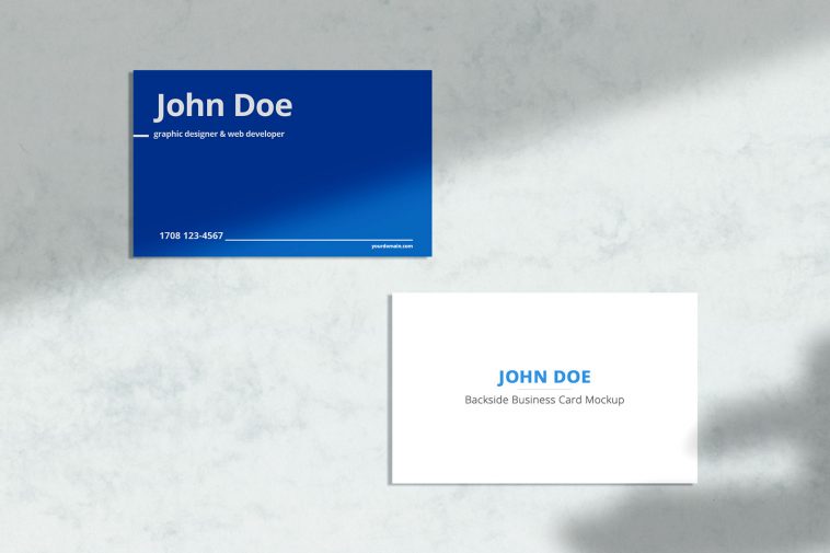 Free Simple Business Card Mockup PSD