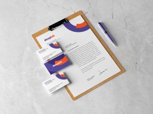 Free Clipboard Branding Mockup set