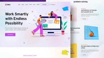 Creative Startup Agency Website Landing Page PSD