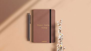 Free Planner Notebook Mockup PSD