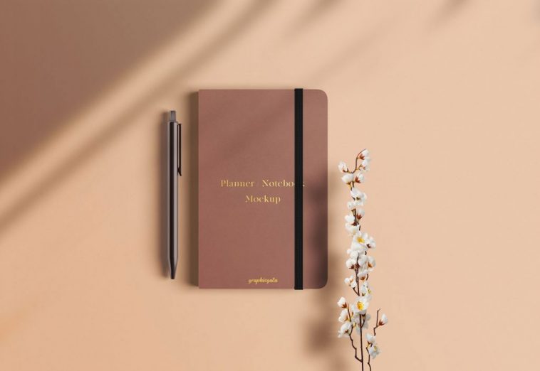 Free Planner Notebook Mockup PSD