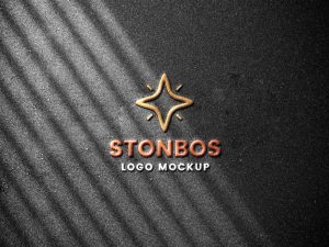 Free Stone Emboss Logo Mockup