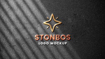 Free Stone Emboss Logo Mockup