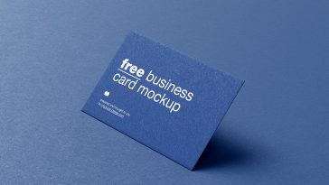 Stylish Textured Paper Business Card Mockup