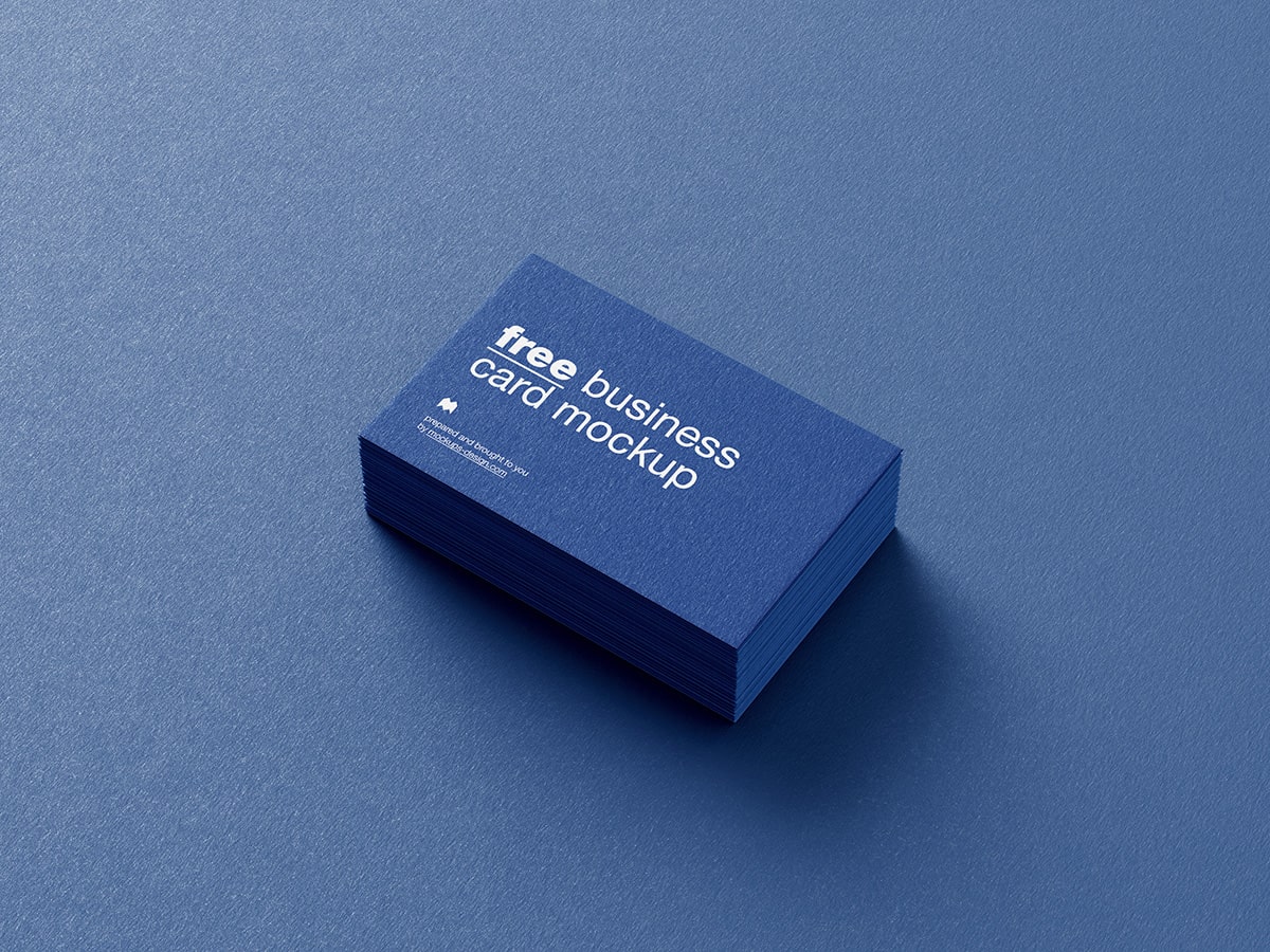 stacked Textured Business Card Mockup