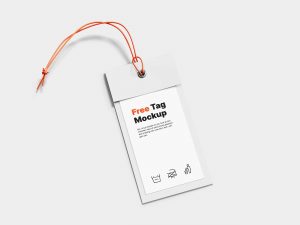 Label Tag Mockup Scene PSD