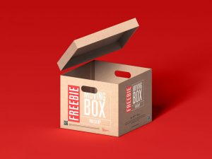 Moving Box Mockup PSD