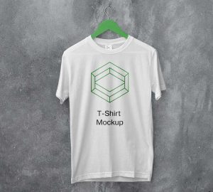 White Hanging T-Shirt Mockup PSD