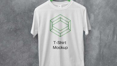 Realistic Hanged T-Shirt Mockup PSD Fully Customizable - PsFiles