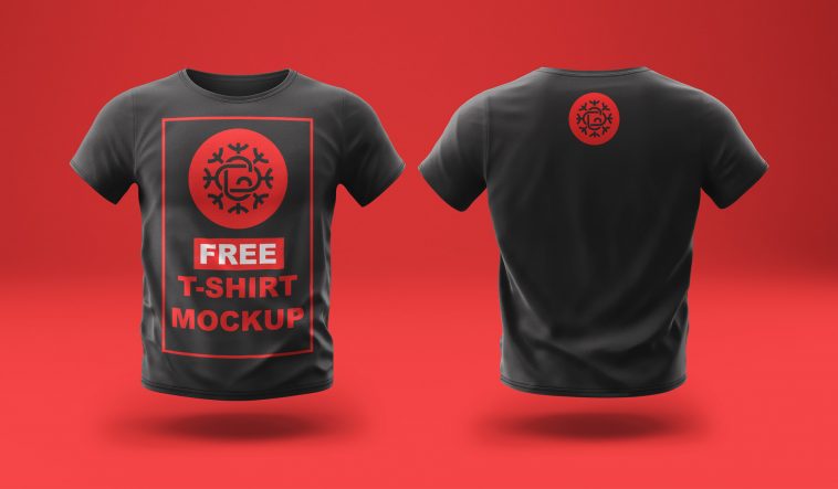 Free Half Sleeve Front & Back T-shirt Mockup PSD