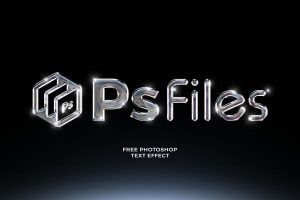 Free Chrome Movie Title Text Effect PSD