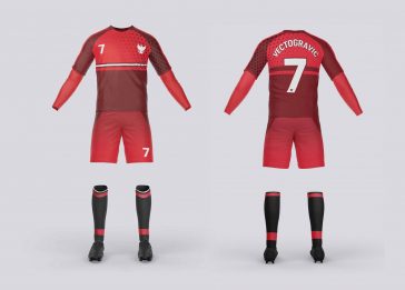 Free Soccer Jersey Costume Mockup PSD