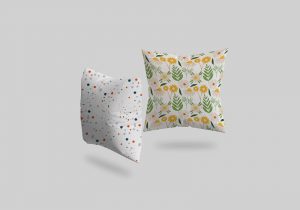 Free Square Pillow Mockups PSD set