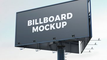 Triangular Advertising Billboard Mockup Free PSD Set