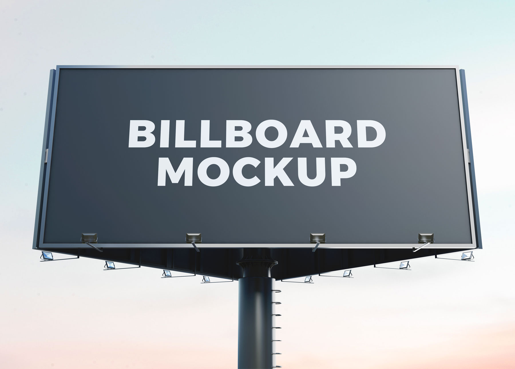 Triangular Advertising Billboard Mockup Free PSD Set