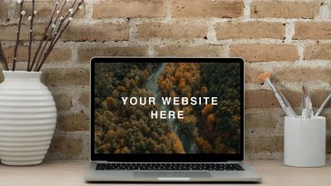 Workspace MacBook Mockup PSD