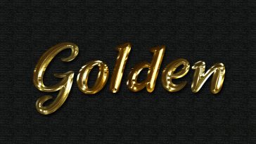 Free Photoshop Golden Text Layer Style Effect