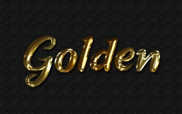 Free Photoshop Golden Text Layer Style Effect
