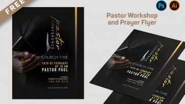 Minimal Church Pastor Workshop Flyer Free PSD