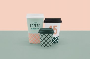 Free Paper Coffee Cup Mockup PSD