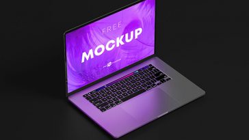 Free Apple MacBook Pro Mockup PSD set