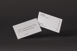Free Corporate Business Card Mockups PSD