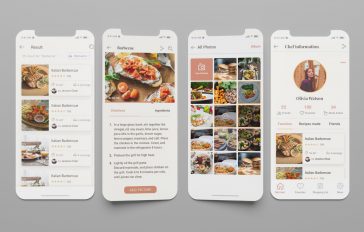 Free Phone UI App Screen Mockup PSD