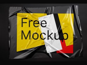 Free Plastic Wrinkled Reflections Mockup PSD