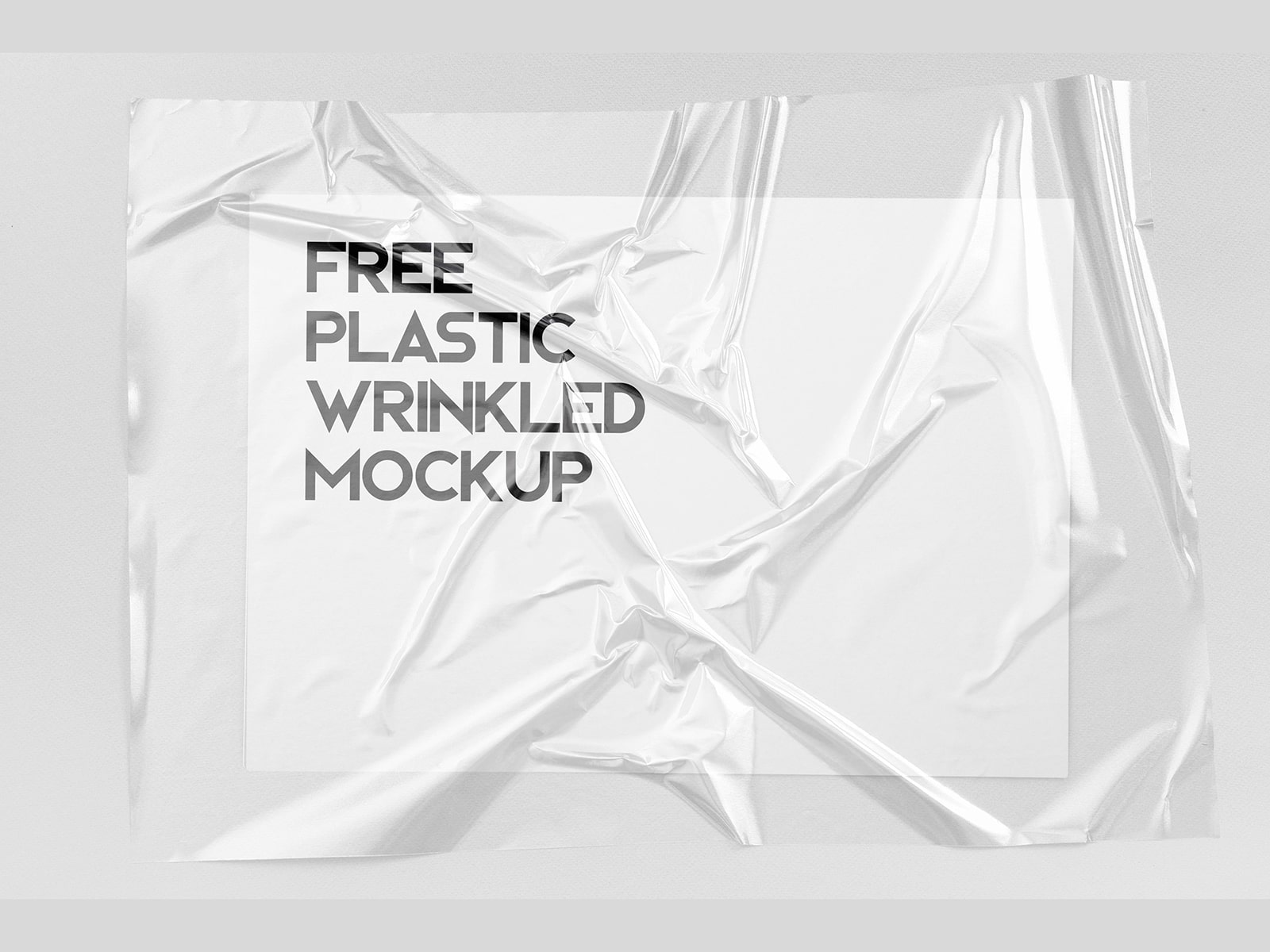 Free Plastic Wrinkled Reflections Mockup PSD