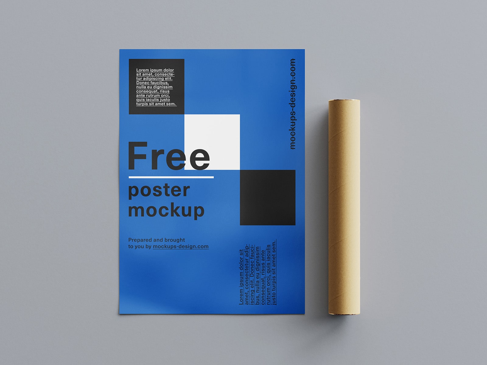 11 Free Rolled and Curled Up Poster Mockup PSD set