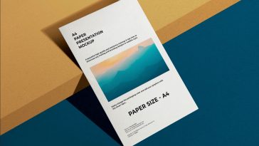 Free A4 Flyer Presentation Mockup PSD