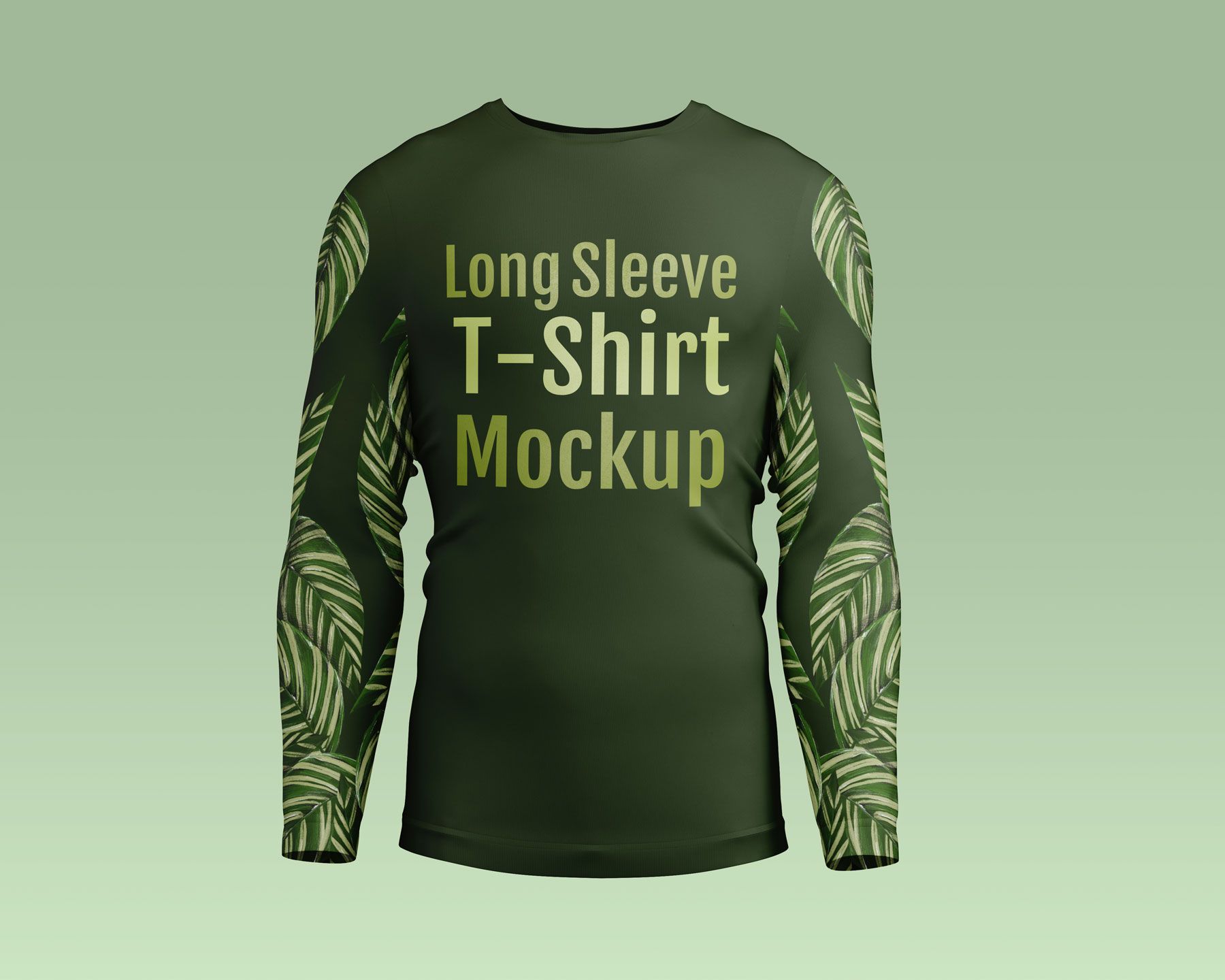 Free Men's Long Sleeve T-Shirt Mockup Full PSD Set - PsFiles
