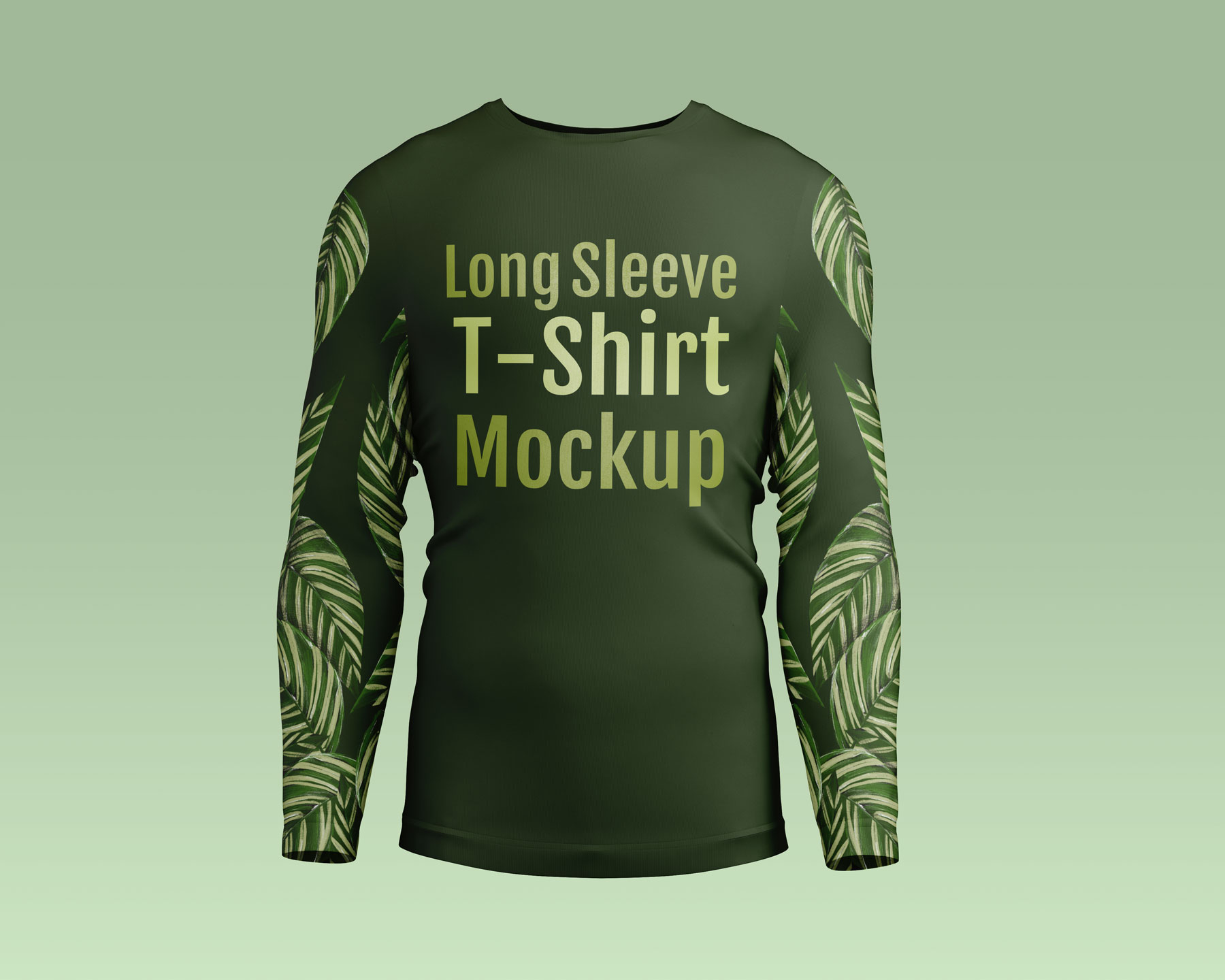 Free Long Sleeve T-Shirt Mockup (PSD)