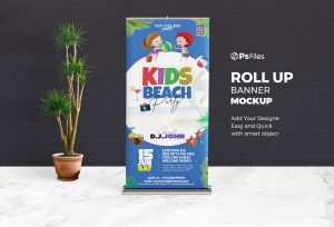 Best Roll-Up Banner Standee Mockup PSD for FREE