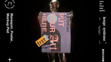 Free Artwork Poster Mockup PSD