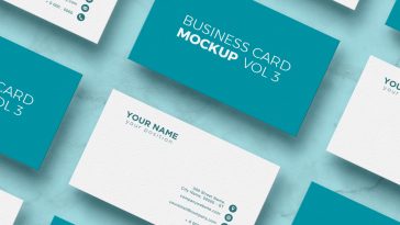 Free Laid Out Grid Business Card Mockup PSD