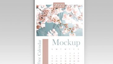 Free Portrait Wall Calendar Mockups PSD set