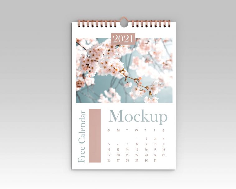 Free Portrait Wall Calendar Mockups PSD set