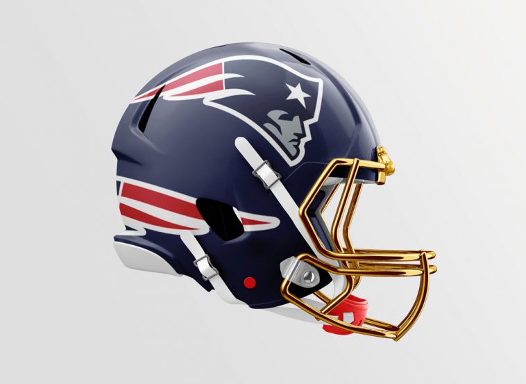 NEW ENGLAND PATRIOTS NFL Football Helmet Visor REVO YELLOW-GOLD Color-Shift