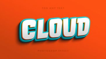 Free Playful 3D Letters Text Effect PSD
