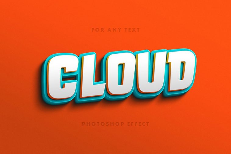 Free Playful 3D Letters Text Effect PSD