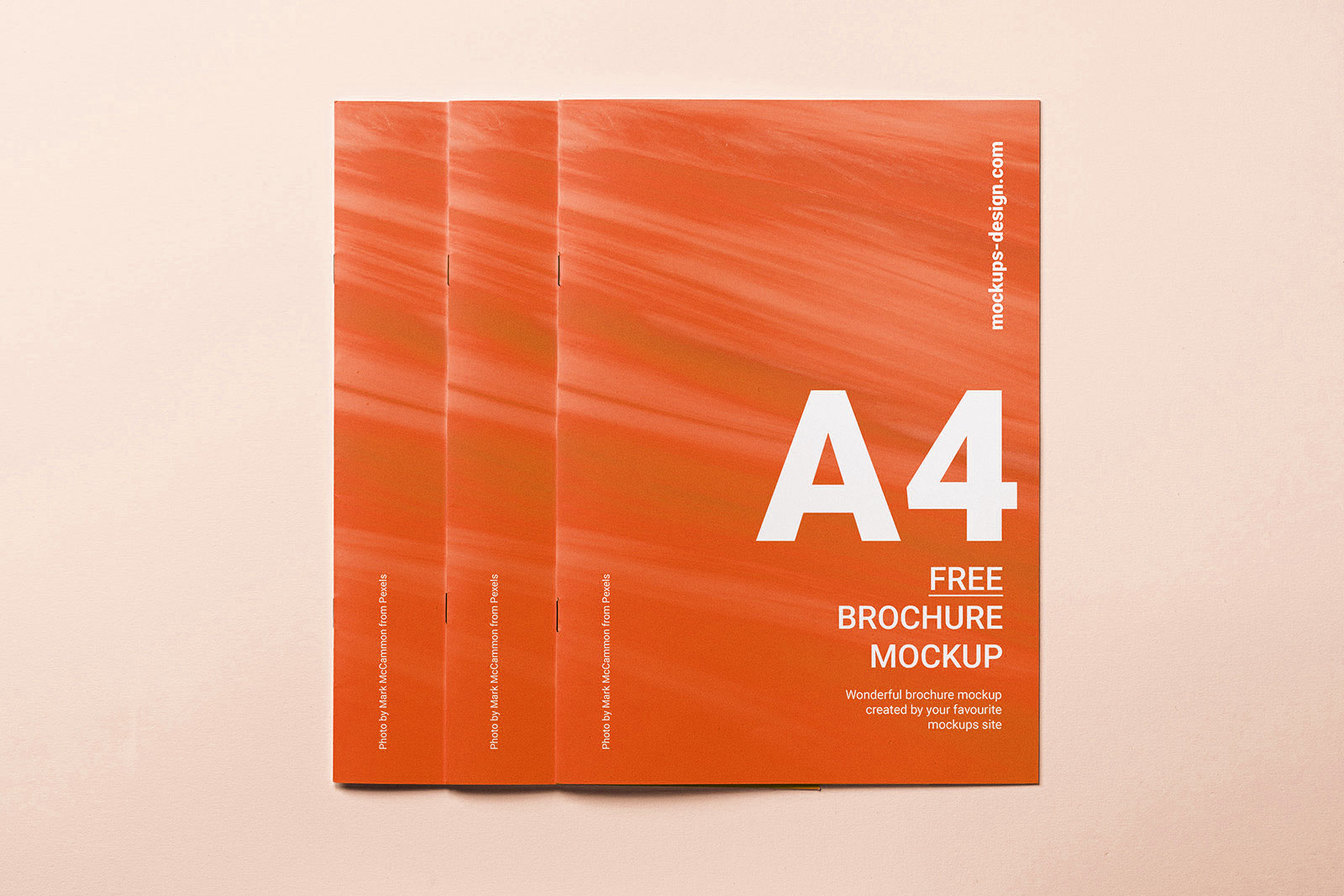 3 Free A4 Brochure Cover Mockup PSD set
