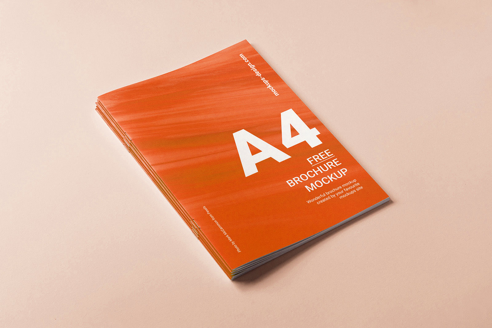 3 Free A4 Brochure Cover Mockup PSD set