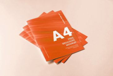 3 Free A4 Brochure Cover Mockup PSD set