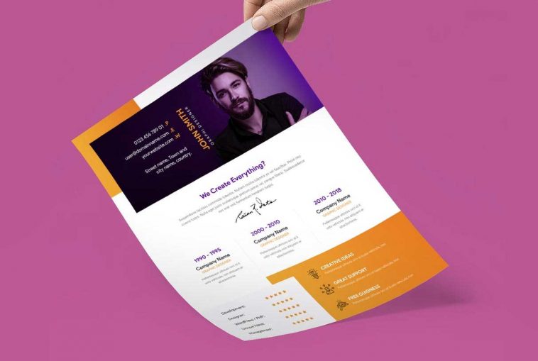 Designer Personal Resume Template PSD FREE