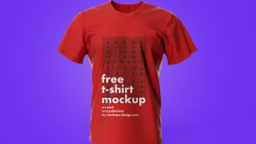 Free Half Sleeves T-Shirt Mockup PSD