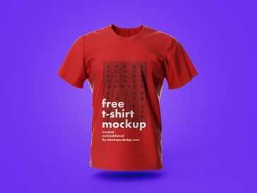Free Half Sleeves T-Shirt Mockup PSD