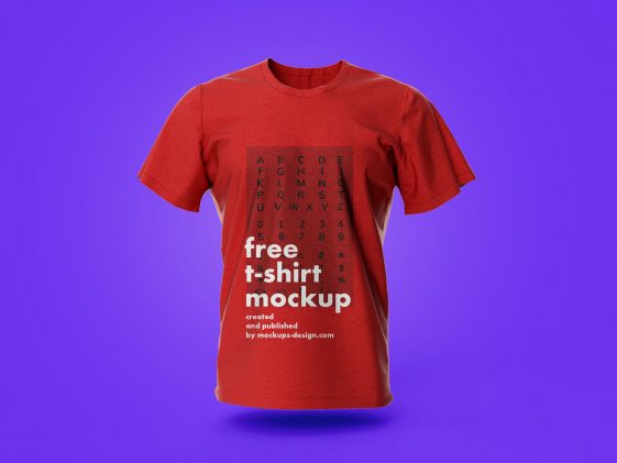 Free Half Sleeves T-Shirt Mockup PSD Vol8 - PsFiles