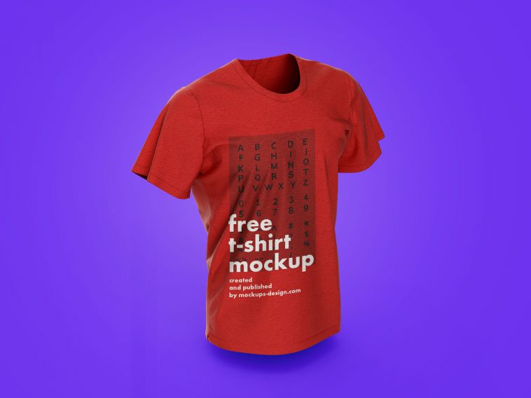 Free Half Sleeves T-Shirt Mockup PSD Vol8 - PsFiles